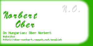 norbert ober business card